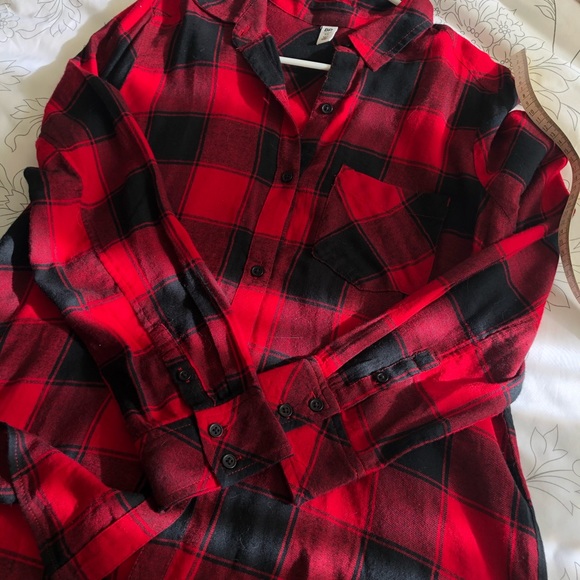 Nordstrom Bp red plaid shirt sz XS - Picture 5 of 10
